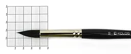 Пензель білка кругла Classic 3049R №10 коротка ручка KOLOS (4823064900156) - мініатюра 2