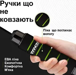 Скакалка швидкісна RDX SKIPPING ROPE STEEL COATED CABLE W1 Blue 3 м (SRF-W1U-10.3FT) - мініатюра 2