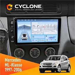 Штатна магнітола Mercedes-Benz ML-Class (W163) 1997-2006 Cyclone C9-012 4x64 DSP 4G Cyclone (НФ-00007337)