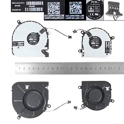 Вентилятори для HP Envy X360 15-ES 15M-ES 15T-ES 15-EU 15M-EU 15Z-EU, (CPU+GPU Fan, M45465-001, M45466-001) - мініатюра 3