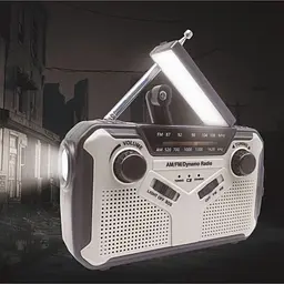 Аварійне радіо Sirxlevcy AM/FM з динамо, сонячною зарядкою, SOS і ліхтарем - мініатюра 4