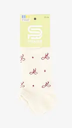 Шкарпетки для дівчинки Premier Socks Бантики 18-20 Молочний (4820203375080) - мініатюра 3