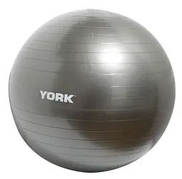 Фітбол York Fitness 75см сірий + насос - мініатюра 2