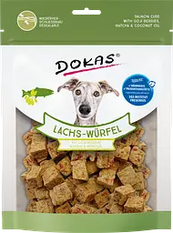Ласощі для собак Dokas Кубики лосося з ягодами годжі 150 г
