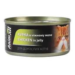 Вологий корм для котів AnimAll, курка в ніжному желе, 85 г - мініатюра 3