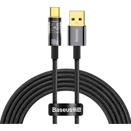 Кабель Baseus Explorer Series Auto Power-Off USB-A to USB-С 100w 2m Black (CATS000301) [152038]