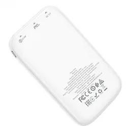 Портативна батарея Power Bank Hoco Q2 Galax PD20W USB-A22.5W 10000 mAh White - мініатюра 4