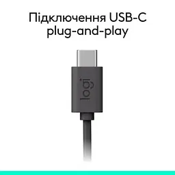 Навушники Logitech H390 USB-C Midnight Black (981-001576) - мініатюра 4