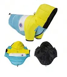 Куртка для собак та котів EcoToys Yellow-Blue M жовто-блакитна A: 29 см B: 43 см C: 29 см M-6922 - мініатюра 2