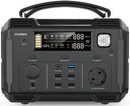 Зарядна станція Choetech BS004 / 500 Вт / 505 Вт/ч / Li-Ion (BS004-EU-BK) EU - мініатюра 2