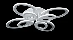 Люстра стельова LED Splendid Ray LK232/4+4+A, 240W, білий, сучасний стиль з пультом, димер - мініатюра 2