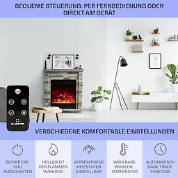 Камін електричний Klarstein Lienz 1800W (10034123) - мініатюра 6