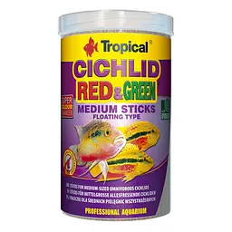 Сухий корм для акваріумних риб Tropical в паличках Cichlid Red & Green Medium Sticks 1 л для всіх цихлід