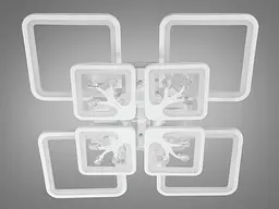 Біла LED люстра в дитячу з диммером і підсвічуванням, 190W - мініатюра 4
