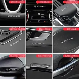 Наклейка з логотипом Maserati метал, на клейкій стрічці 1шт (універсальна) - мініатюра 3