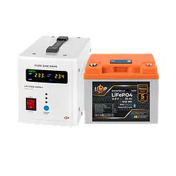 Комплект резервного живлення LP(LogicPower) ДБЖ + літієва (LiFePO4) батарея (UPS В500 + АКБ LiFePO4 640W)