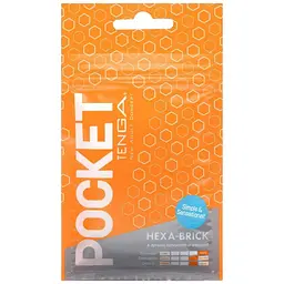 Кишеньковий мастурбатор Tenga Pocket Hexa-Brick, геометрична стимуляція у вашій кишені