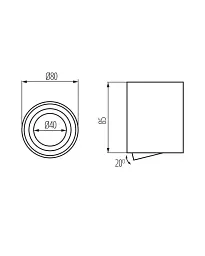 Точковий світильник Kanlux 28785 Bord One GU10 1x10W IP20 чорний - мініатюра 3