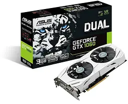 Відеокарта ASUS GTX 1060 3Gb Dual (DUAL-GTX1060-3G) (GDDR5, 192 bit, PCI-E v3.0) Б/в - мініатюра 4