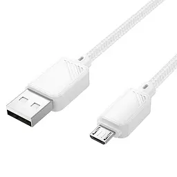 Дата кабель Hoco X113 Beneficio USB to MicroUSB (1m) White - мініатюра 2