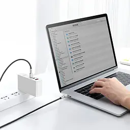Кабель Baseus Cafule Metal USB-C to USB-C 100W 1m Black (CATJK-C01) [82105] - мініатюра 4