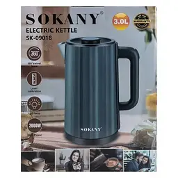 Електрочайник Sokany SK-09018GR малахіт - мініатюра 7