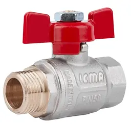 Кран кульовий Icma 1/2" прямий №351 (87351AD11) - мініатюра 1