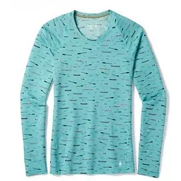 Футболка Smart Woоl Wm's Merino 150 Baselayer Print Long Sleeve Nile Blue XS Smart Wool (1033-SW 15574.B46-XS)