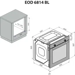 Духова шафа Minola EOD 6814 BL - мініатюра 14