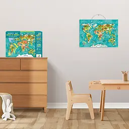 Дитяча магнітна мапа світу тварини DoDo Toys 200267, 36 елементів - мініатюра 7