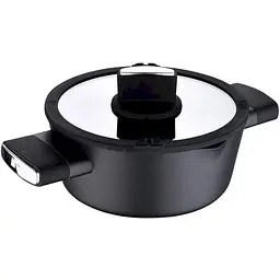 Каструля з кришкою Bergner Ion plus BG-35910-BK 20 см 2 л чорна