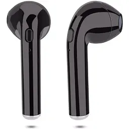 Бездротові навушники TWS Bluetooth i7S з боксом для зарядки Black (au006-hbr) - мініатюра 4