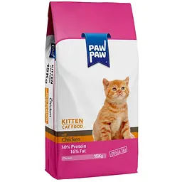 Сухий корм для кошенят Pawpaw Преміум з куркою, 15 кг