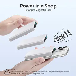 Магнітний павербанк HETP 10800 mAh, PD 20W, бездротова зарядка для iPhone 16/15/14/13 - мініатюра 6