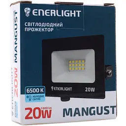 Прожектор світлодіодний Enerlight Mangust 20Вт 6500K (MANGUST20SMD80С) - мініатюра 5