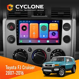 Штатна магнітола Toyota FJ Cruiser 2007-2016 Black Cyclone C9-001 2x32 CPL Cyclone (НФ-00009047)