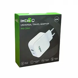 Зарядний пристрій 20W USB + Type-C IMENSO IMS-C3003 блок живлення Білий - мініатюра 2