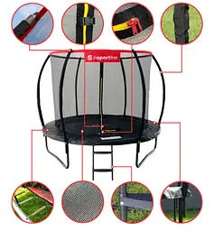 Батут із внутрішньою сіткою inSPORTline Flea PRO 305 см чорний (23879) - мініатюра 2