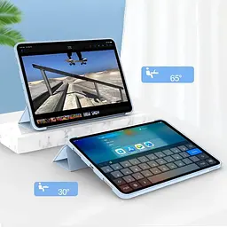 Чохол-книжка BeCover Tri Fold Soft TPU Silicone для Apple iPad Pro 12.9 2020/2021/2022 Light Blue (711737) - мініатюра 3