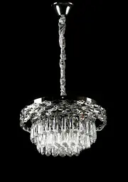 Хромована кришталева світлодіодна люстра Splendid Ray LA7013/400/4+LED (CR), 40 см на 4 лампи E14 з LED-підсвічуванням - мініатюра 3