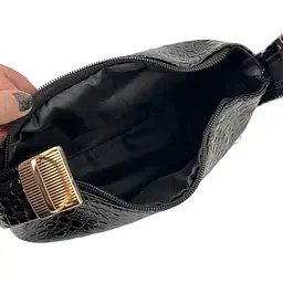 Маленька сумка з екошкіри Lilly P2-86145A чорна - мініатюра 5