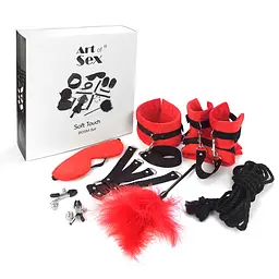 Набір БДСМ Art of Sex - Soft Touch BDSM Set, 9 предметів, Червоний Art of Sex SO6599 95168 - мініатюра 1