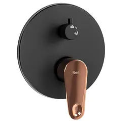 Душова система прихованого монтажу Rea Mild + Box black rose gold REA-P9143, Чорний - мініатюра 5