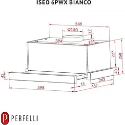 Витяжка телескопічна Perfelli Iseo 6PWX Bianco - мініатюра 14