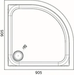 Душовий піддон AM.PM Bliss Solo Slide 90x90 W56T-315-090W - мініатюра 3