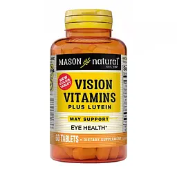 Вітаміни для очей із лютеїном Mason Natural Vision Vitamins Plus Lutein 60 таблеток