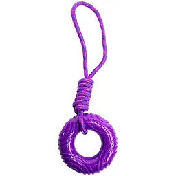 Іграшка для собак Derby Dog Tug Toy у вигляді пончика та мотузки Purple