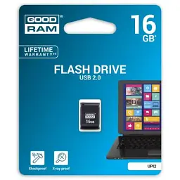 USB флеш накопичувач Goodram 16GB UPI2 Piccolo Black USB 2.0 (UPI2-0160K0R11) - мініатюра 2