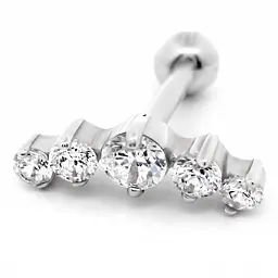 Сережка для хеліксу з білого золота (з40001)