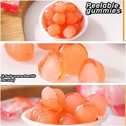 Жувальні цукерки 3D Bobo Peelable Fudge White Peach 75г - мініатюра 3